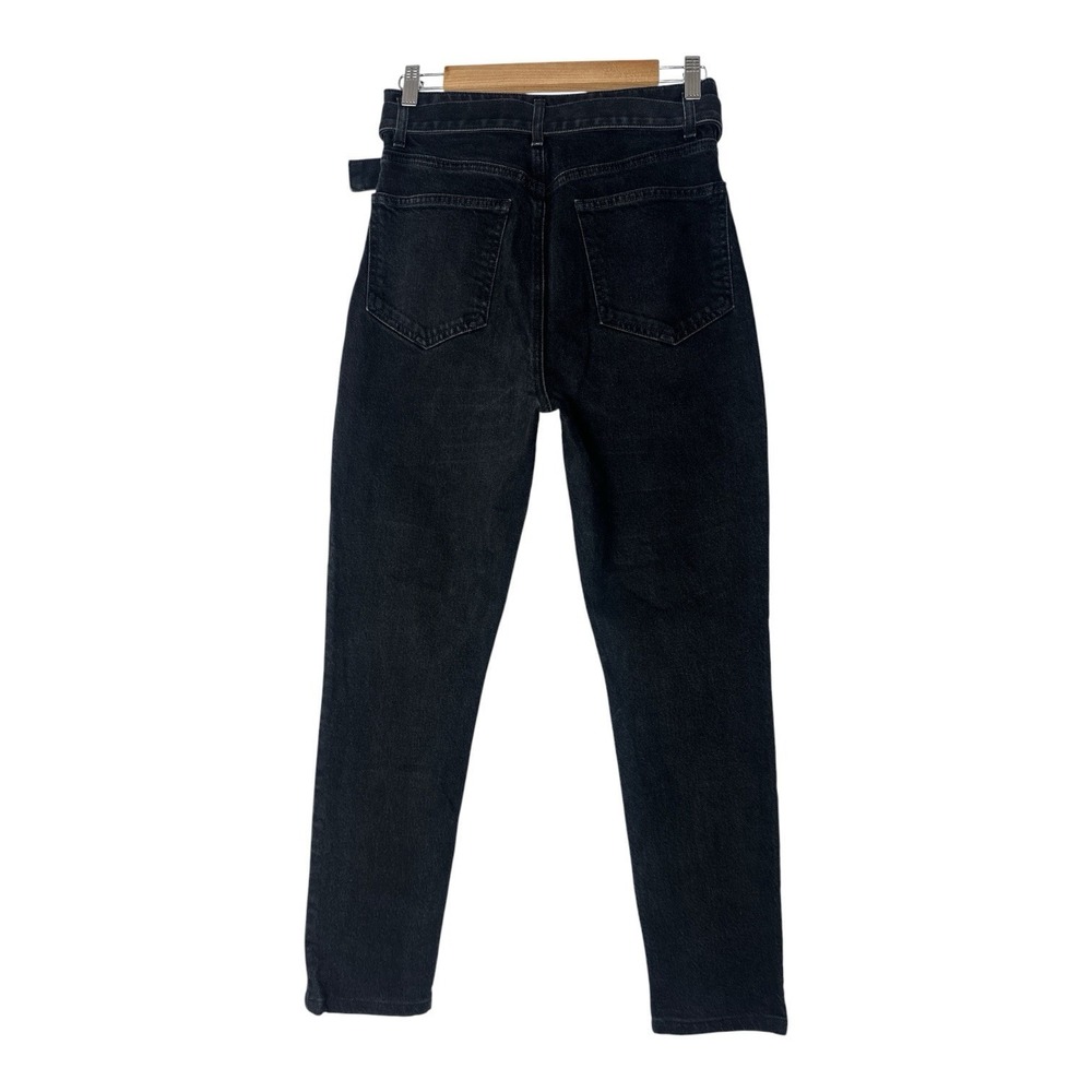 Reformation Kayo Jeans Women's Size 28 Black High Rise Skinny Belted Stretch - Picture 3 of 9